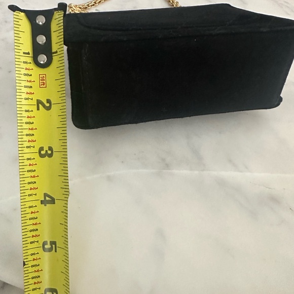 Chanel square flap black suede 24kt gold hardware - Picture 7 of 8